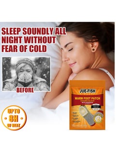 JUE-FISH 20-Pcs Warm Foot Patch Up to 8 Hours of Heat for Heating and Keeping Feet Warm  - Image 4