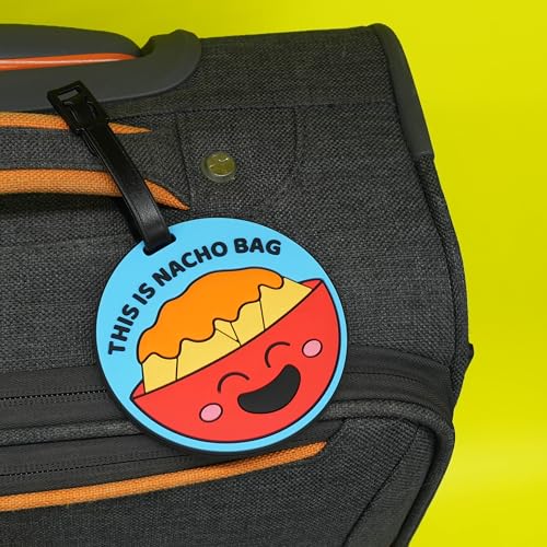 GOOFBALLS Funny Luggage Tag – Hilarious Travel ID Tag with Sarcastic Saying – Durable & Easy to Spot Suitcase Tag for Men, Women, Frequent Flyers, or Gag Gift for Travelers - Nacho Bag - Image 4