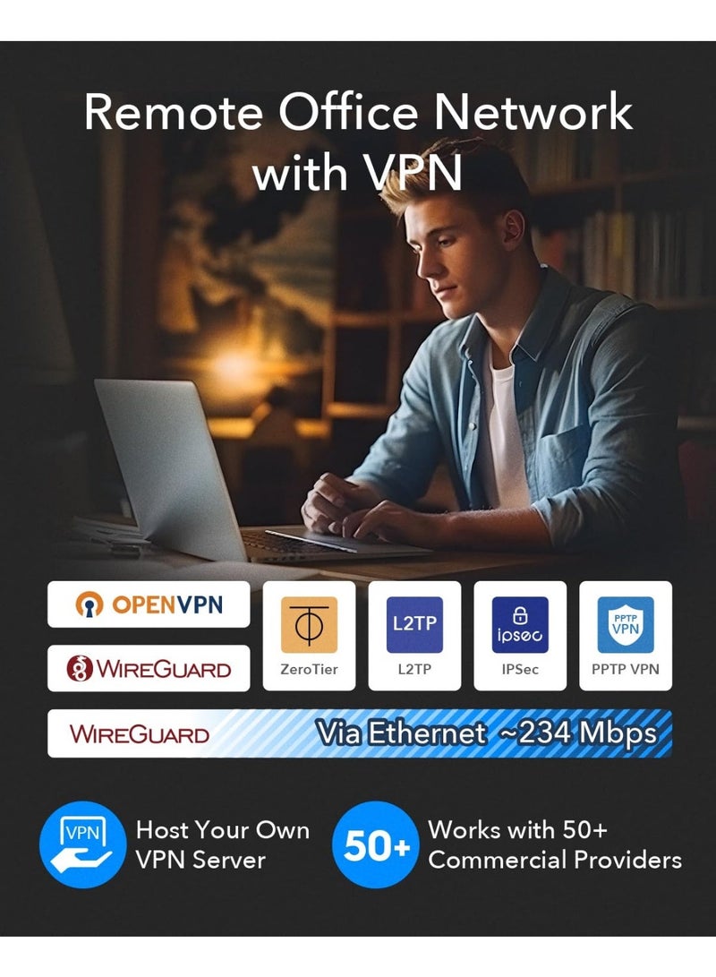 Cudy AX3000 Pocket-Sized Wi-Fi 6 Wireless 2.5Gb Travel Router | WiFi Router | OpenVPN, Wireguard, Connect to Public & Hotel Wi-Fi login Page, RV (Cudy TR3000) - Image 4