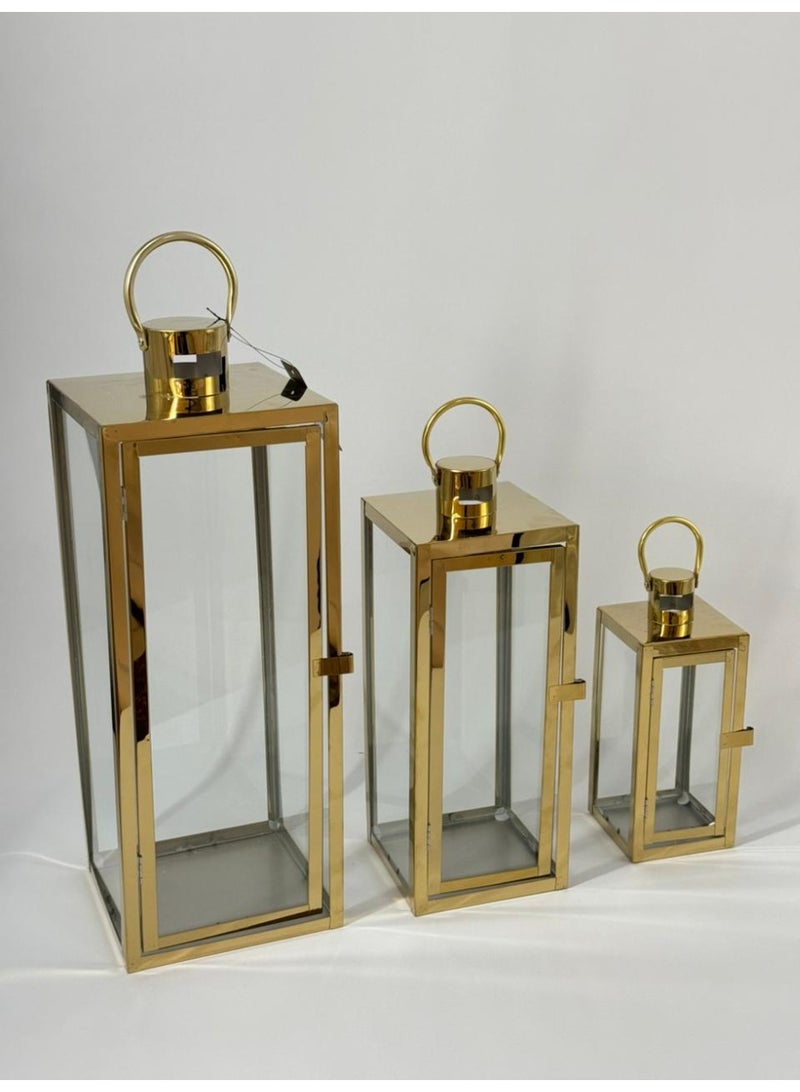 ليفينج طقم فوانيس معدنية مع أبواب زجاجية: إضاءة عملية وأنيقة - Image 4