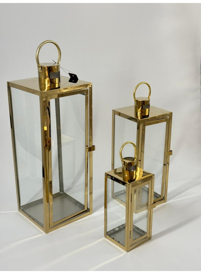 ليفينج طقم فوانيس معدنية مع أبواب زجاجية: إضاءة عملية وأنيقة - Image 5