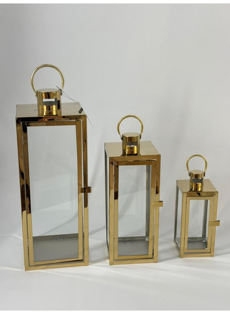ليفينج طقم فوانيس معدنية مع أبواب زجاجية: إضاءة عملية وأنيقة - Image 3