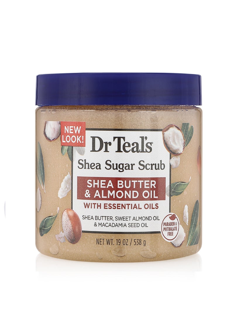DR.TEAL'S SHEA BUTTER&ALMOND OIL SUGAR SCRUB 538GM