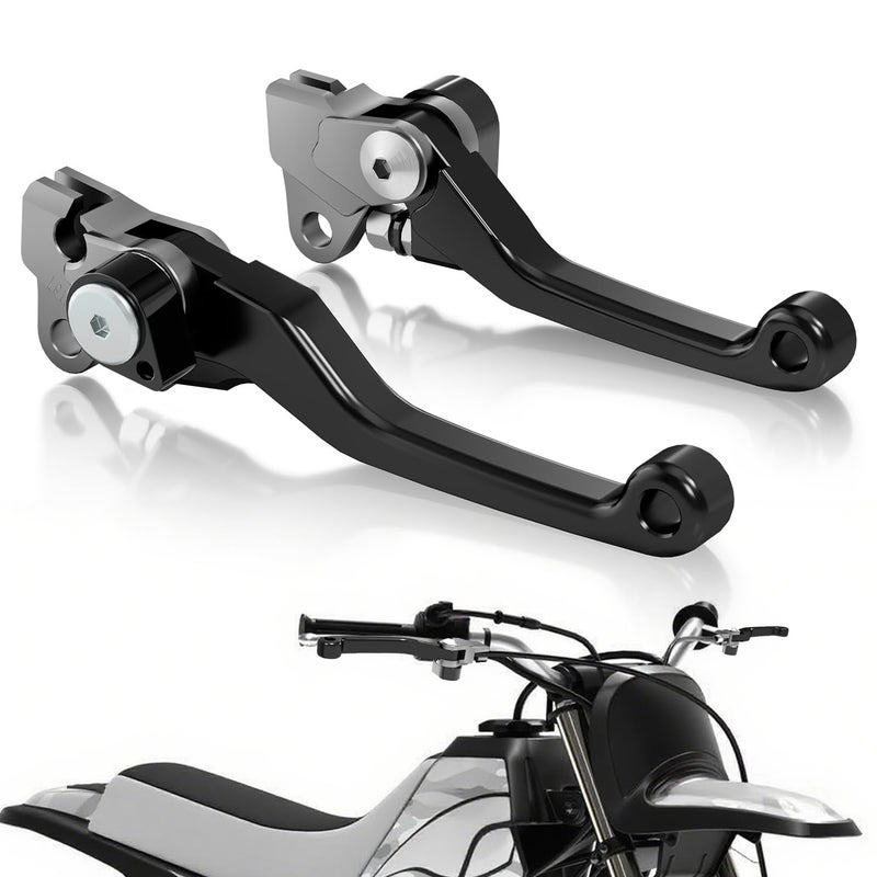 USTPO Motorcycle Clutch Brake Lever Foldable CNC Pivot Folding Levers Set for PW50 PW 50 2025 2024 20152025 Dirt Pit Bike Black - Image 2
