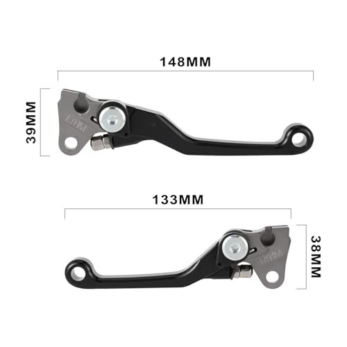 USTPO Motorcycle Clutch Brake Lever Foldable CNC Pivot Folding Levers Set for PW50 PW 50 2025 2024 20152025 Dirt Pit Bike Black - Image 3