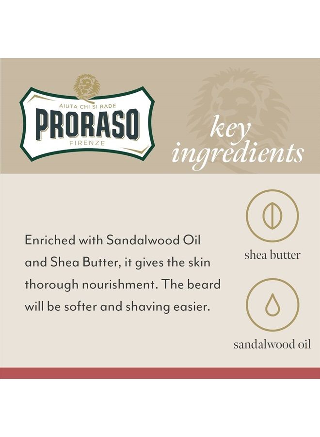 proraso Pre-Shave Conditioning Cream for Men, Moisturizing and Nourishing for Coarse Beards with Sandalwood Oil, 3.6 oz - Image 4