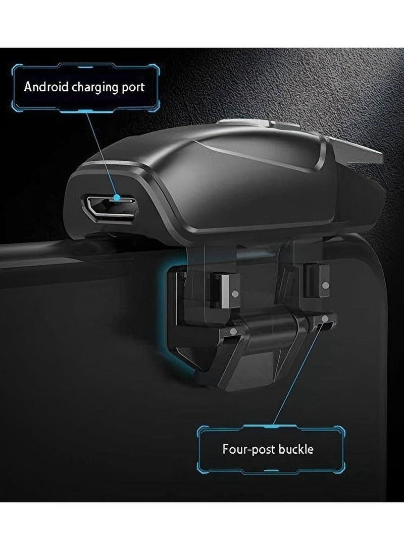 PUBG Mobile Triggers with cooling fan,PUBG Mobile Phone Game Controller with cooler for PUBG/Fortnite/Call of Duty, with Rgb Light, for Android and iOS Phone - Image 3