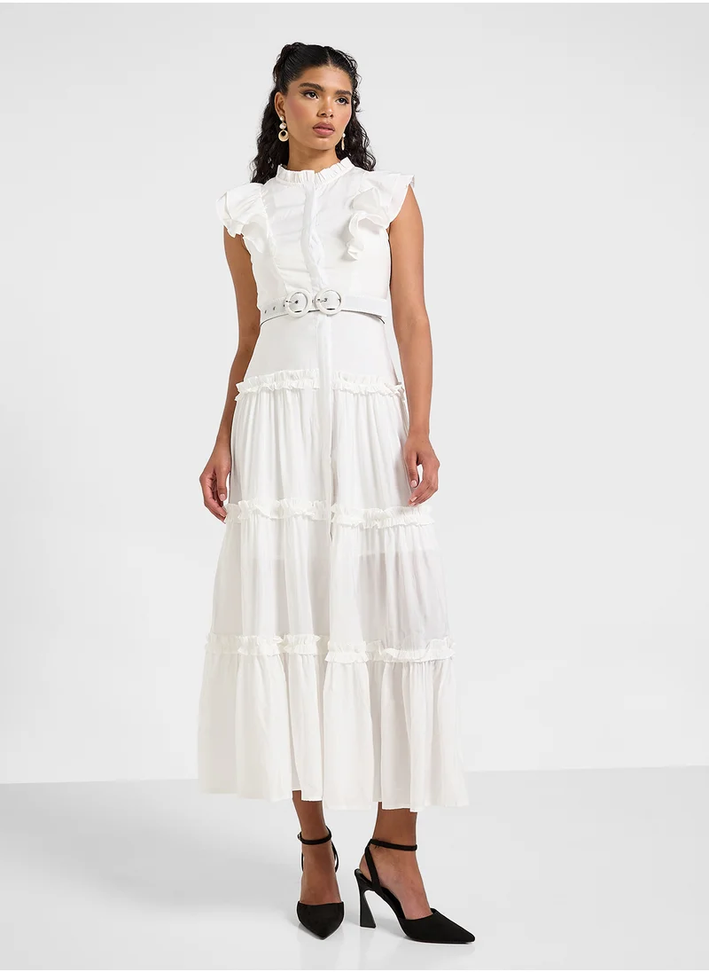 ايلا Dress With Baby Ruffled Sleeve