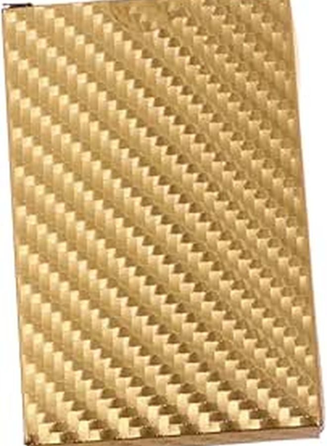 Gold Foil Luminous Metallic Poker Cards Set with Lattice Pattern Standard Deck - Image 1