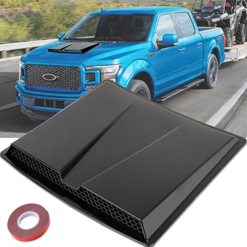 DREAMOTOR Hood Scoops For Cars, Universal Hood Scoop Vents, Automotive Hood Scoops for Trucks Compatible with F150 F250 F350 GMC Sierra 1500 2500 Dodge Ram 1500 2500 Toyota Tundra Jeep Wrangler - Image 1