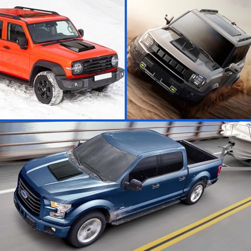 DREAMOTOR Hood Scoops For Cars, Universal Hood Scoop Vents, Automotive Hood Scoops for Trucks Compatible with F150 F250 F350 GMC Sierra 1500 2500 Dodge Ram 1500 2500 Toyota Tundra Jeep Wrangler - Image 3