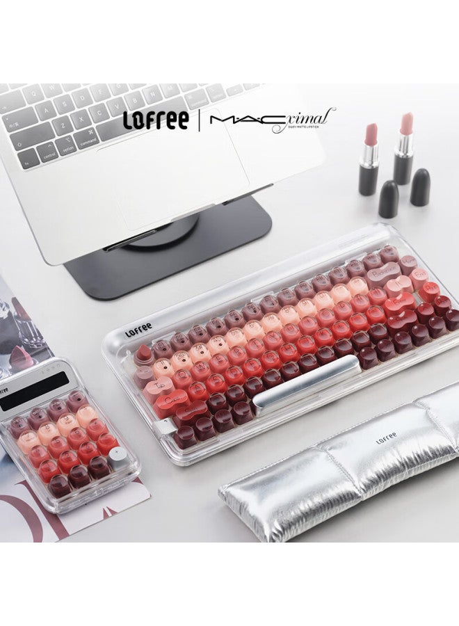 Lofree Mac Collaboration Silver Tube Lipstick Wireless Bluetooth Mechanical Keyboard Hot-swappable 84-key For Women Office
