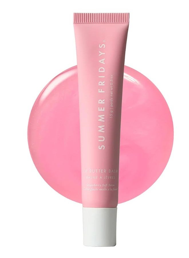 Summer Fridays Lip Butter Balm, Strawberry Soft Serve, Vegan (0.5 Oz) - Image 1