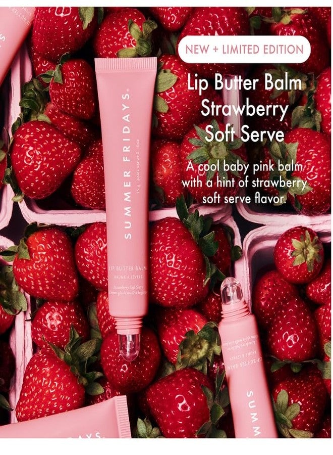 Summer Fridays Lip Butter Balm, Strawberry Soft Serve, Vegan (0.5 Oz) - Image 4