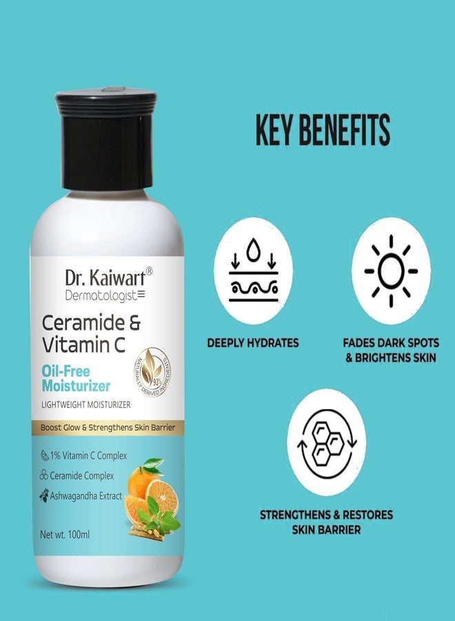 Dr. Kaiwart مرطب دكتور كايوارت سيراميد وفيتامين سي الخالي من الزيوت يحارب الجفاف والبهتان وتلف البشرة (100 مل) - Image 2