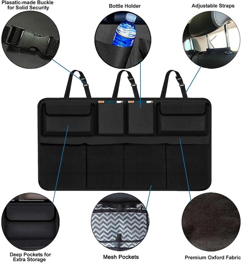 AOPHY Car Trunk Organizer, Large Capacity Car Organizers and Storage with 8 Pockets, Waterproof Backseat Hanging Organizer for SUV, Truck, MPV, Interior Accessories for Men and Women - Image 5