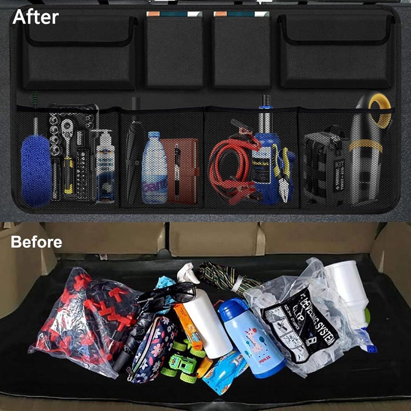 AOPHY Car Trunk Organizer, Large Capacity Car Organizers and Storage with 8 Pockets, Waterproof Backseat Hanging Organizer for SUV, Truck, MPV, Interior Accessories for Men and Women - Image 4