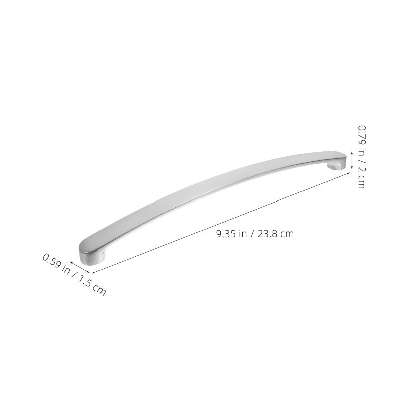 2Pcs Brushed Nickel Aluminum Cabinet Pull Handles 224mm Center To Center Kitchen Drawer Hardware - Image 3