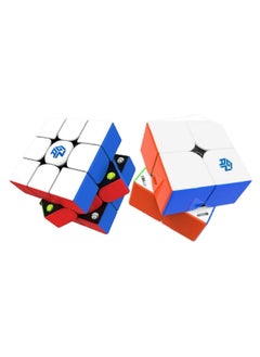 GAN Advance Magnetic package includes GAN 251 M Pro 2x2 Magnetic Speedcube & GAN 356 M Standard Magnetic Speedcube (with extra GES)