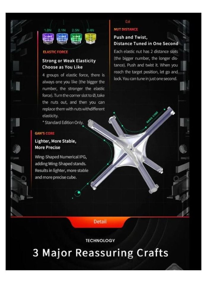 GANCUBE - GAN Advance Magnetic package includes GAN 251 M Pro 2x2 Magnetic Speedcube & GAN 356 M Standard Magnetic Speedcube (with extra GES) - Image 1