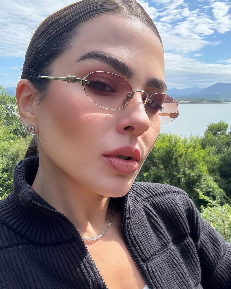 TYA Retro Small Oval Sunglasses for Women Men, 2026 Trendy Rimless Sun Glasses Fashion Narrow Shades Y2K Designer Sunnies - Image 3