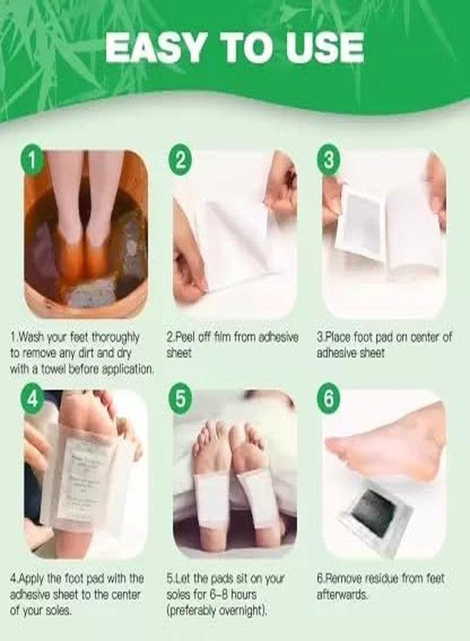 avyaan Golden TOXIN GINGER Pain Relief Cleansing Detox Foot Pads 10 Pc - Image 5