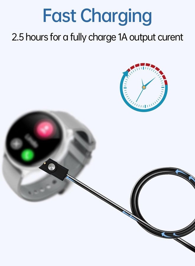 WUNIAK Magnetic Charging Cable 2-Pin spacing 7.62mm Universal USB-C Replacement Cord for Smart Watches, 2 Charging Cables with Opposite Magnetic Poles, Type A + Type B - Image 5