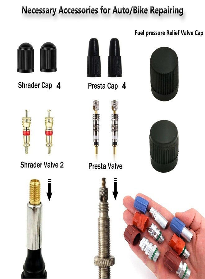 Lucstar R 134a A/C Caps for Cars,49pcs 17 Sizes AC Low Pressure Port Cap for R12 R134a Air Conditioning Service AC System Ports Caps, Car AC Recharge Valve Core Kit, Auto Replacement Leakproof Hat - Image 4