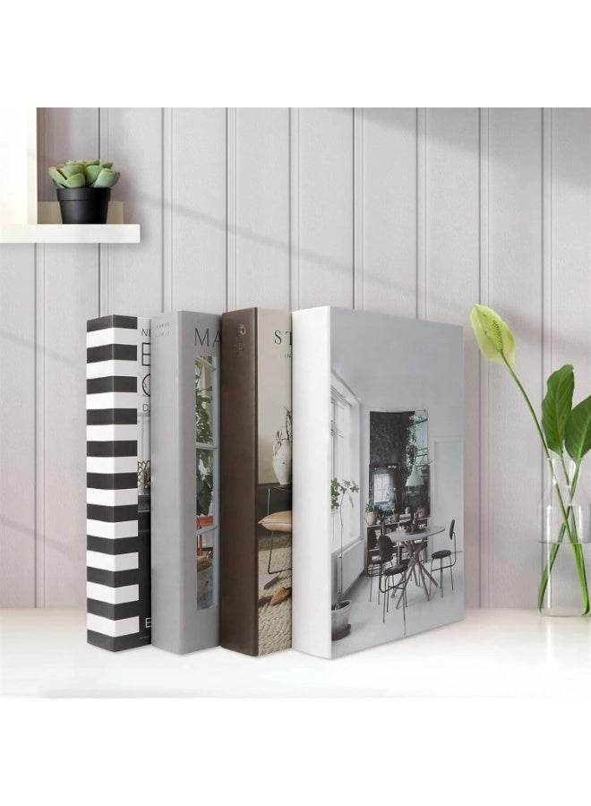 4 PCS Faux Books for Decoration, Modern Fashion Decorative Books Set for Hardcover Home Decor, Fake Book Stacks Display for Bookshelf Living Room Decor  - Image 2