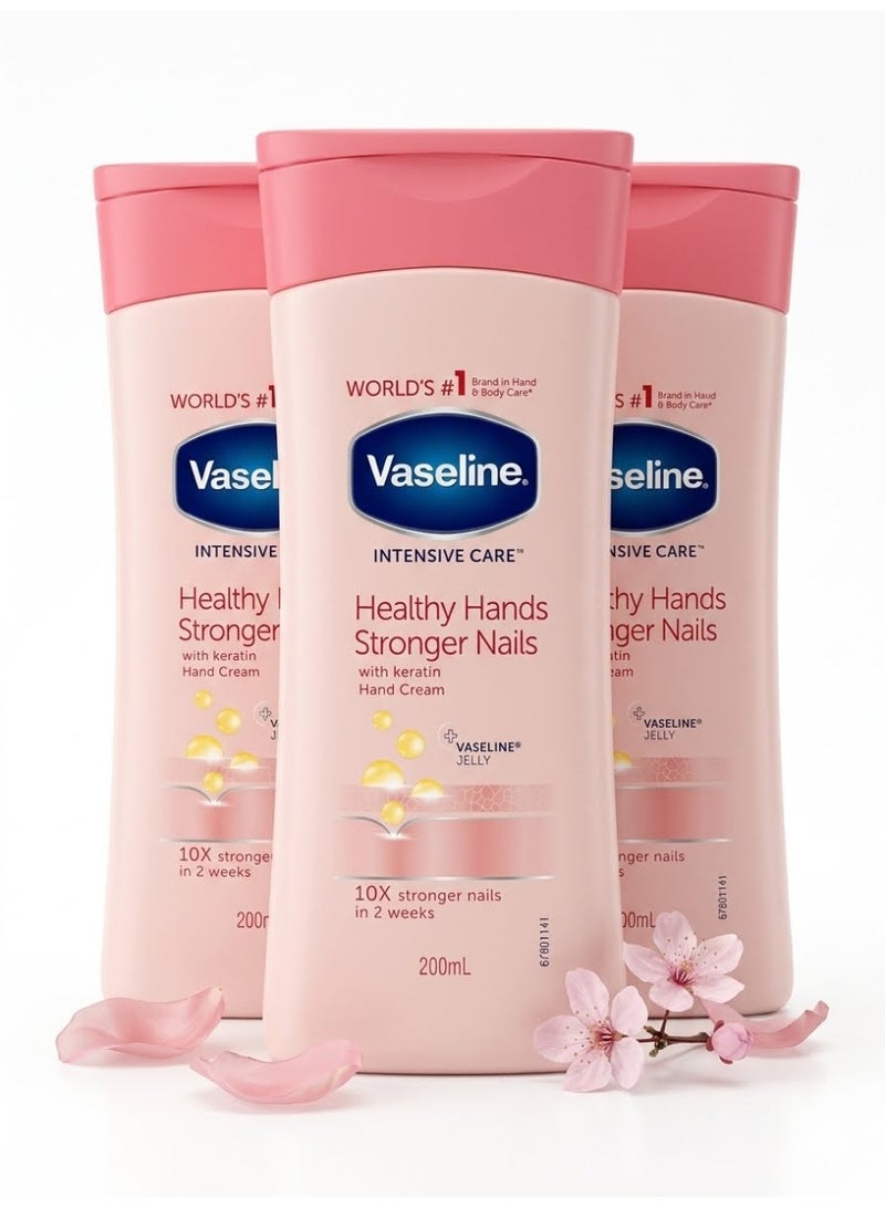 [100% Original] 3-Piece Vaseline Triple Hand Care and Nail Strengthening Set