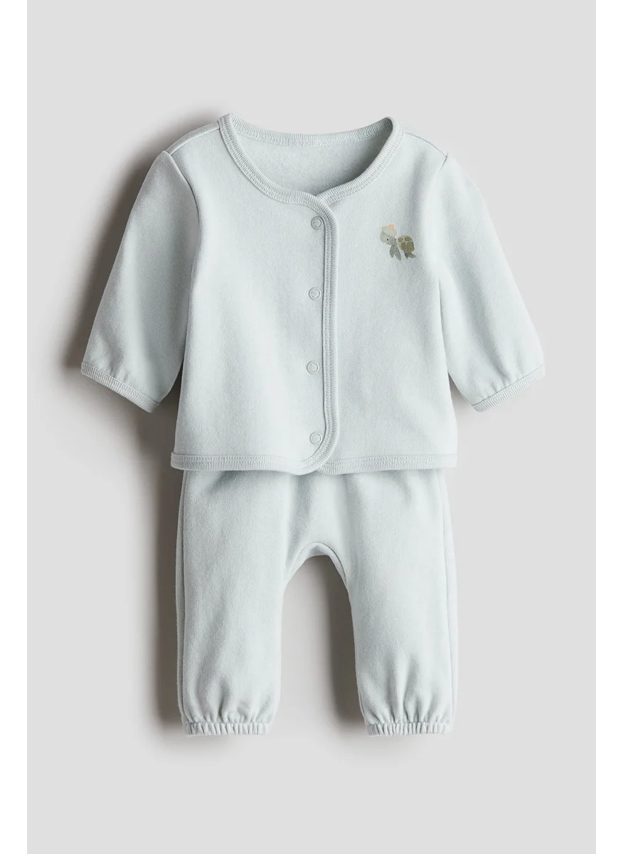 H&M 2-Piece Cardigan And Joggers Set