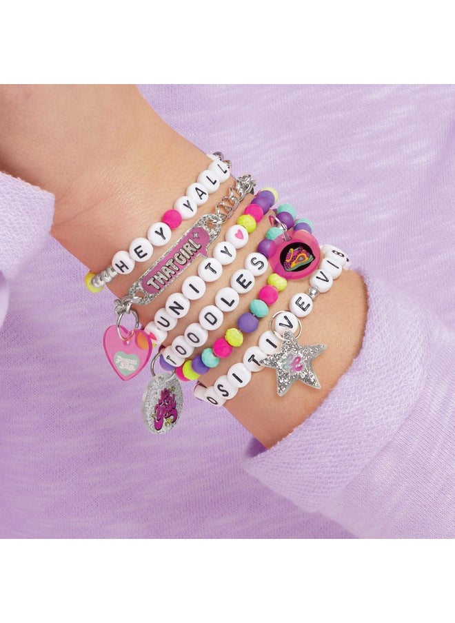 Make It Real That Girl Lay Lay: Express Yo 'Self - DIY Nail Art & Bracelets Kit - Create 6 Bracelets, Make It Real, Nickelodeon, 209 Pieces, Coordinate Nails & Bracelets For Fresh Fashion, Arts & Crafts  - Image 4