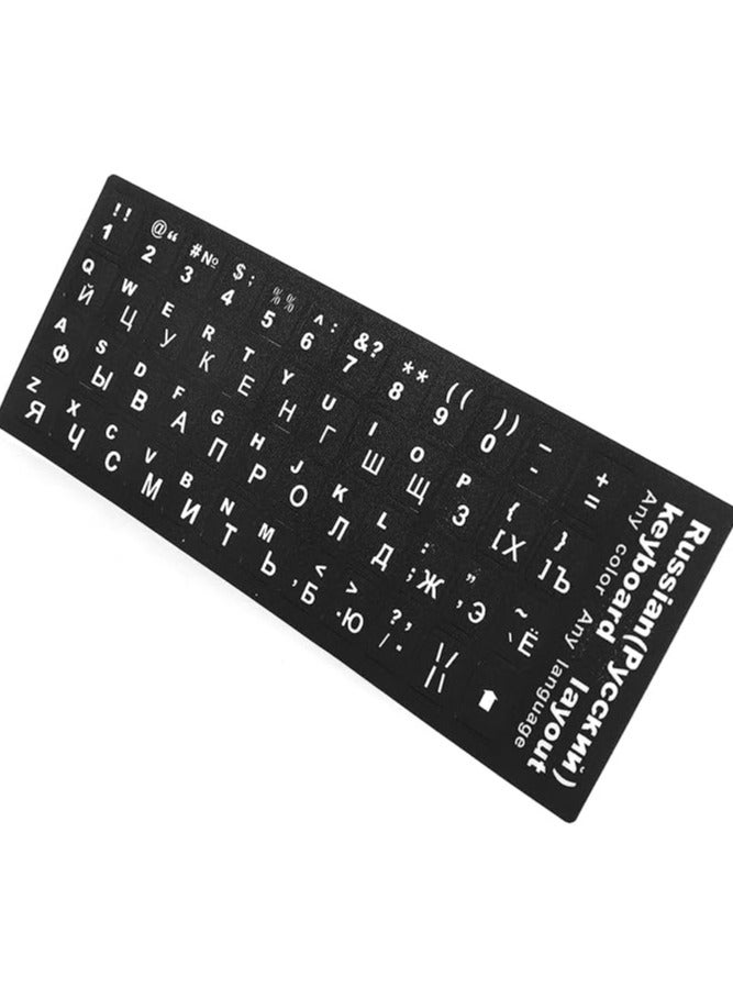 erorex Computer Keyboard Sticker, Eco Friendly Russian Keyboard Sticker Skin Friendly Unique Coating PVC Waterproof for Office for Laptop for Home Travel  - Image 4