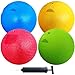 AppleRound 85inch Dodgeball Playground Balls Pack of 4 Balls with 1 Pump Official Size for Dodge Ball Handball Camps and Schools Multicolor - Image 3