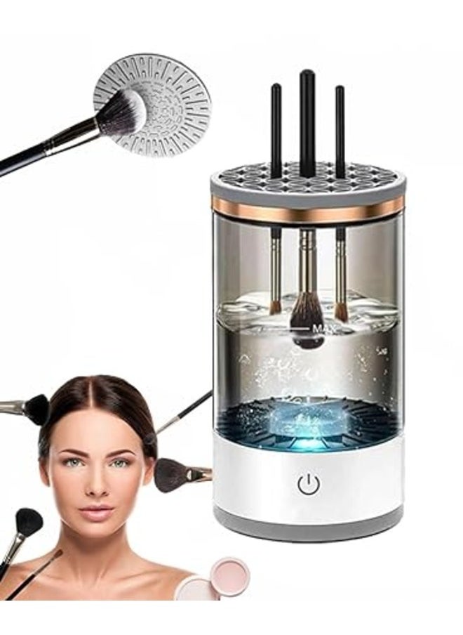 Kimaya Electric Makeup Brush Cleaner Machine Upgraded Cosmetic Brush Cleaner, Brush Blender, Brush Cleaner, Automatic Spinning Makeup Brush Cleaner  - Image 1