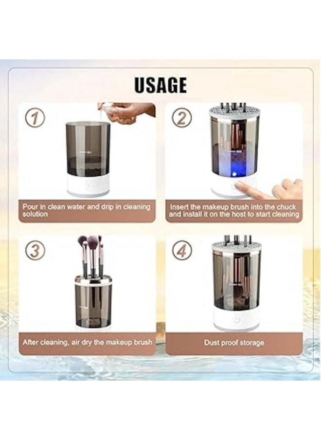 Kimaya Electric Makeup Brush Cleaner Machine Upgraded Cosmetic Brush Cleaner, Brush Blender, Brush Cleaner, Automatic Spinning Makeup Brush Cleaner  - Image 3