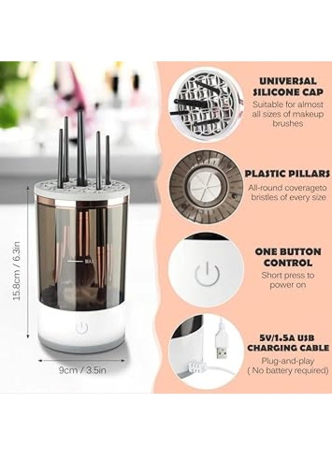 Kimaya Electric Makeup Brush Cleaner Machine Upgraded Cosmetic Brush Cleaner, Brush Blender, Brush Cleaner, Automatic Spinning Makeup Brush Cleaner  - Image 4