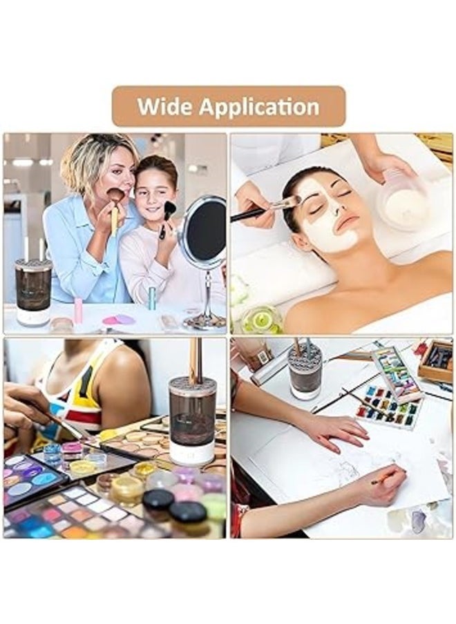 Kimaya Electric Makeup Brush Cleaner Machine Upgraded Cosmetic Brush Cleaner, Brush Blender, Brush Cleaner, Automatic Spinning Makeup Brush Cleaner  - Image 2