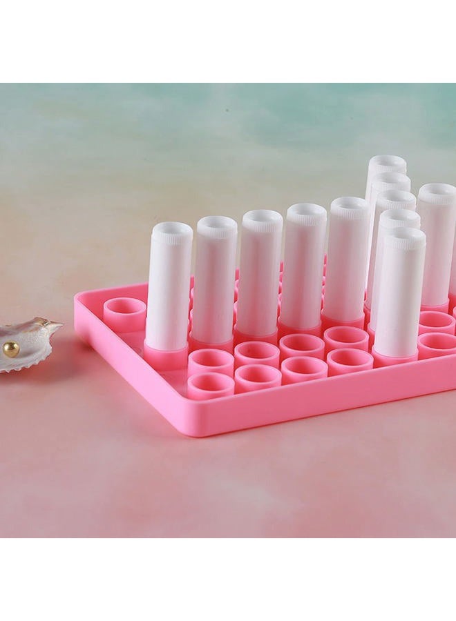 RONRONS Pink Lip Balm Crafting Kit, Professional Lipsticks Filling Tray with 50 Small Holes and Spatula, Easy to Fill 50 Pieces Lipstick Tubes Containers for Business Gifts - Image 5