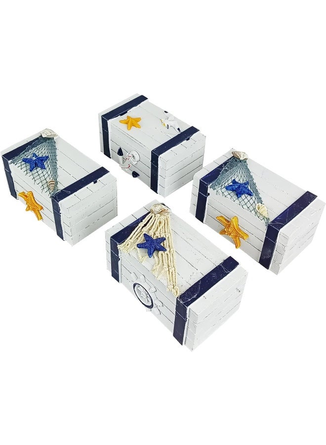 YINZUO Nautical Decorative Wooden Boxes Set of 4  - Image 2