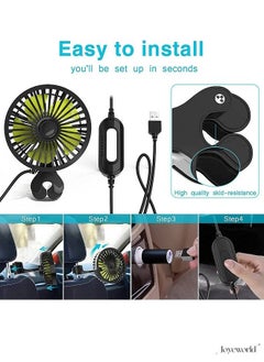 Joyeworld Car Fan for SUV RV Baby Stroller Vehicles  - Image 2