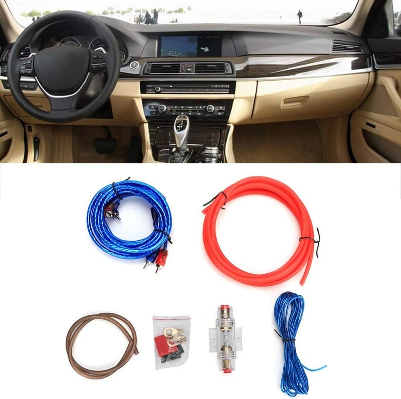 klarako Power Amplifier Cable Kit,10GA Zinc Alloy Car Power Audio Amplifier Cable Kit Professional Car Subwoofer Speakers Wire Replacement Kit For Cars - Image 5