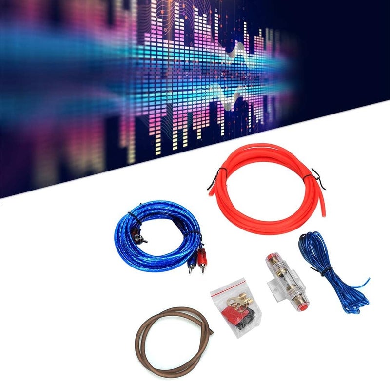 klarako Power Amplifier Cable Kit,10GA Zinc Alloy Car Power Audio Amplifier Cable Kit Professional Car Subwoofer Speakers Wire Replacement Kit For Cars - Image 4