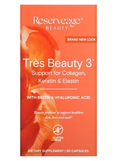 Tres Beauty 3 with Biotin & Hyaluronic Acid 90 Capsules
