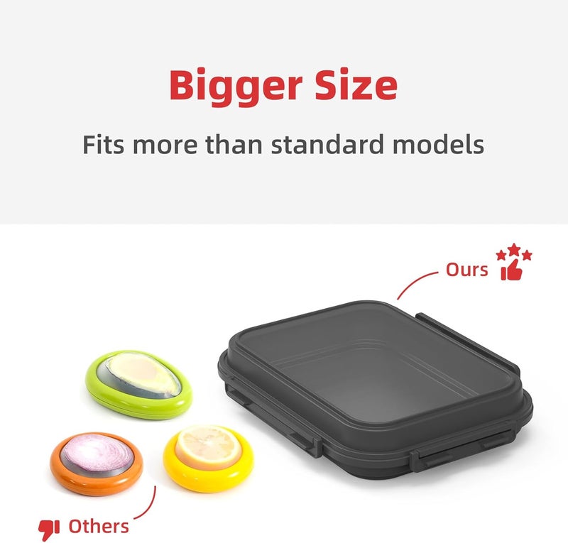 Mage Crab 2 Pack Silicone Food Fresh-Keeping Storage Containers with Lid, Dual-Shape Design, BPA-Free, Leakproof Lock Clips, Versatile Fridge Storage Containers, Space Saving & Expandable - Image 4
