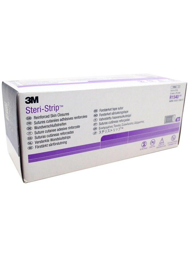 3M R1540 Steri-Strip Wound Closure Strips - 1/8" x 3" - Box of 50