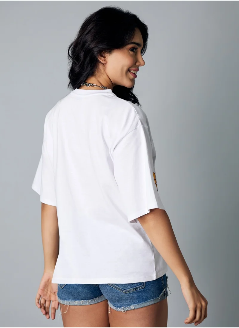 زجزاج Enjoy The Little Things Oversize Printed T-shirt