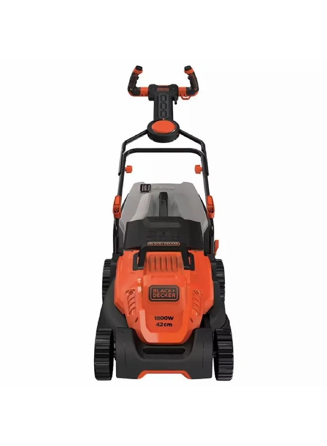 BLACK+DECKER 1800W Lawn Mower with Easy Steer Multicolour 42 cm BEMW481ES-GB