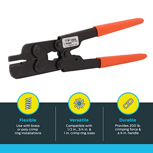 SharkBite PEX Crimp Ring Removal Tool, 1/2, 3/4 and 1 Inch Copper Crimp Rings, Orange Handles, Plumbing Fittings, 23055 - Image 3