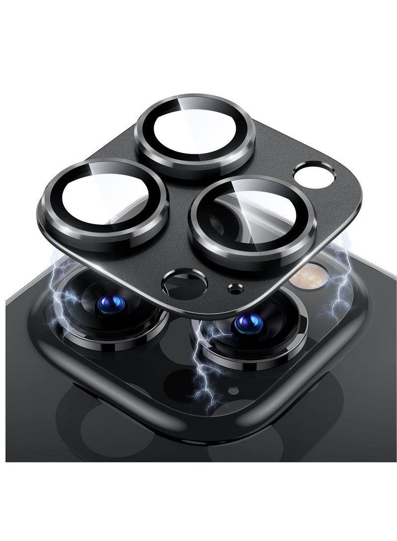 ELTRAZONE iPhone 14 Pro/iPhone 14 Pro Max Camera Lens Protector, [Drop Protection] 9H Tempered Glass Camera Cover Screen Metal Ring Case Friendly Scratch Resistant Easy to Install - Image 1